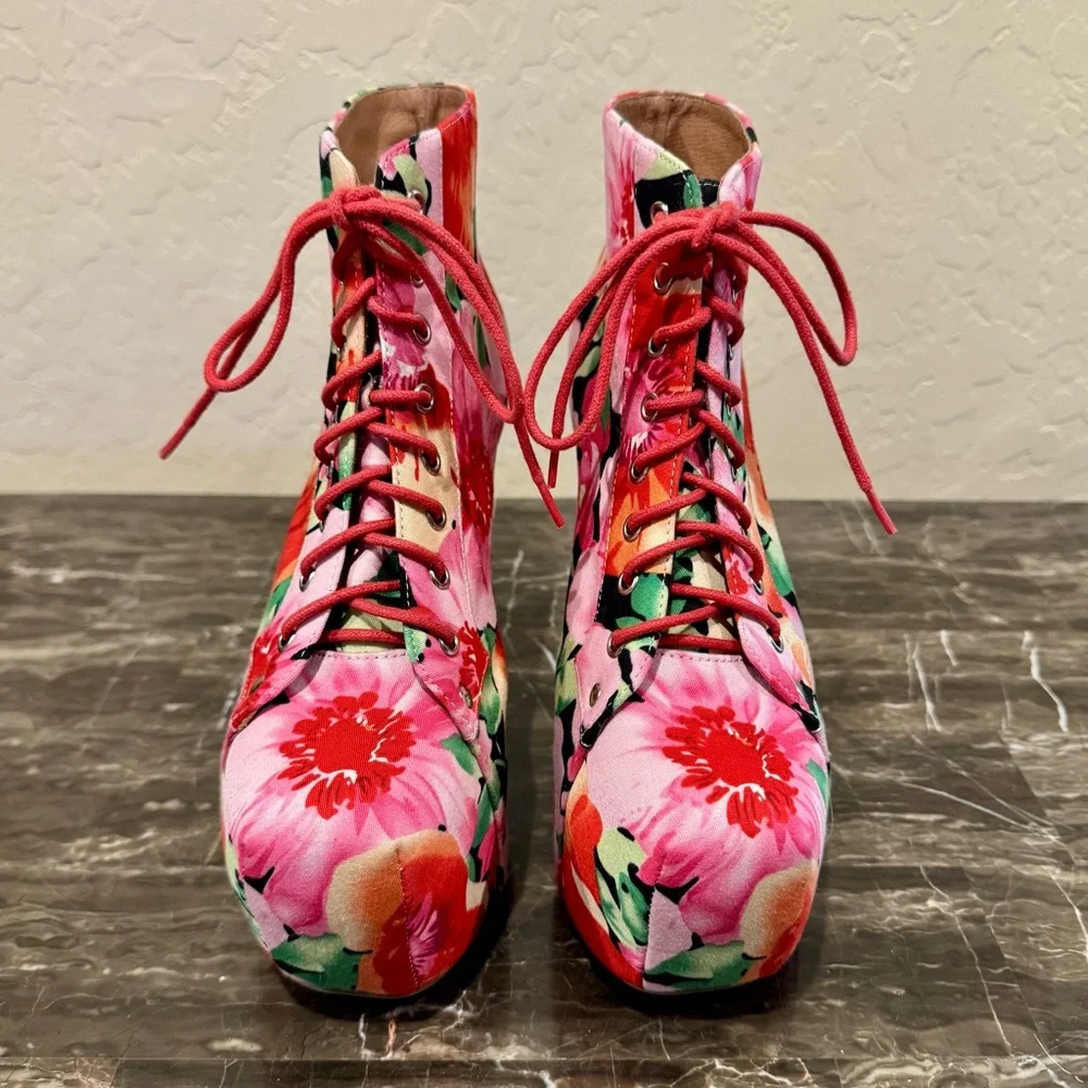 Jeffrey Campbell Lita Flower Platform Booties - Picture 6 of 13